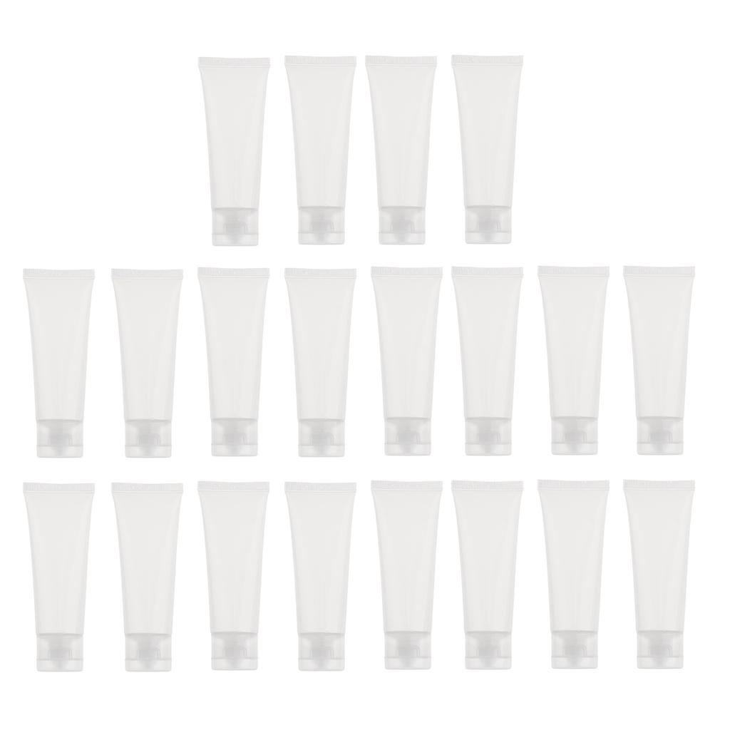 80x Mini 50ml Empty Cosmetic Tubes Flip Cap for Body Lotion Shampoo Makeup