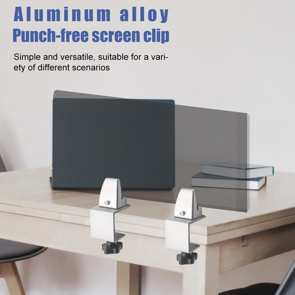 Desk Partition Clamp Office Shelf Bracket Desktop Screen Clip Holder