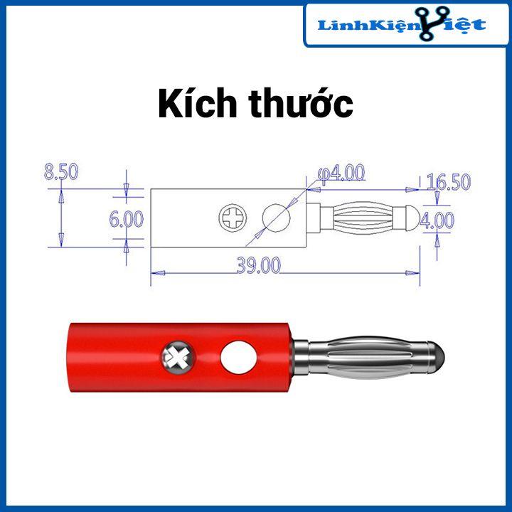 Jack bắp chuối 4mm giá rẻ đủ màu