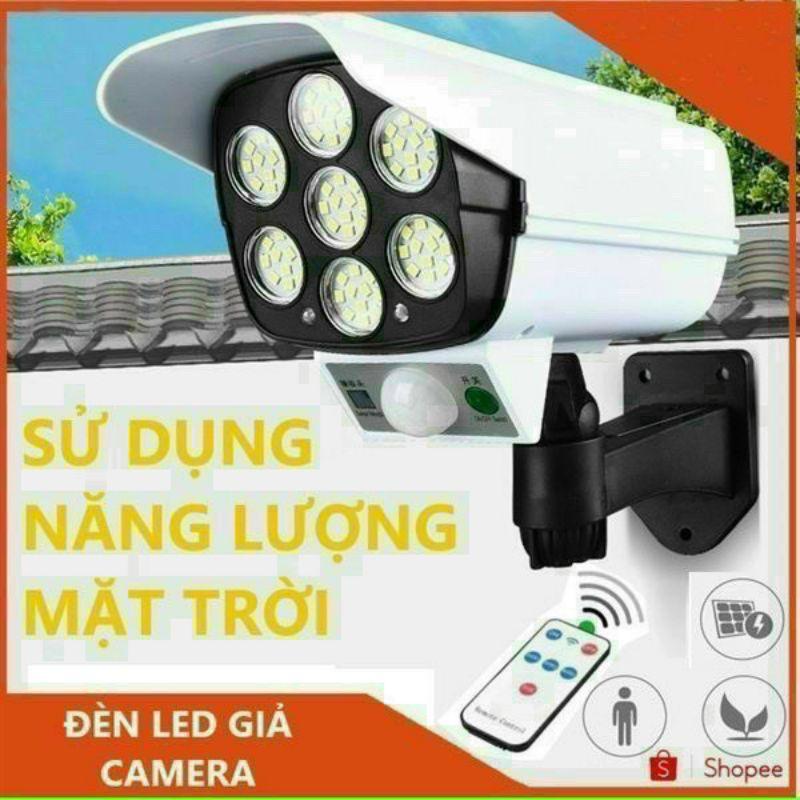 Đèn Năng Lượng Mặt Trời Giả Camera Chống Nước - Tự Động Bật Tắt Chống Trộm - Có Điều Khiển Cảm Biến