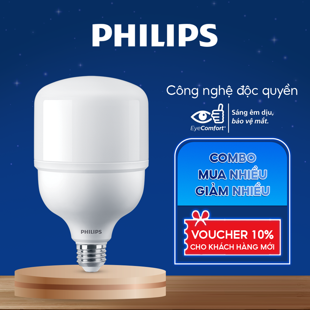 Bóng bulb trụ PHILIPS Tforce Core G3 (Thế hệ mới)- Hi Lumen (22W,30W,40W,50W)