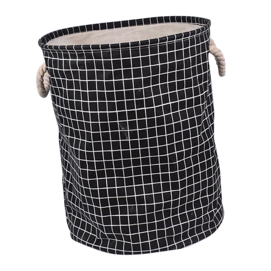 Linen Cotton Laundry Basket Clothes Storage Hamper Toy Bucket Organizer