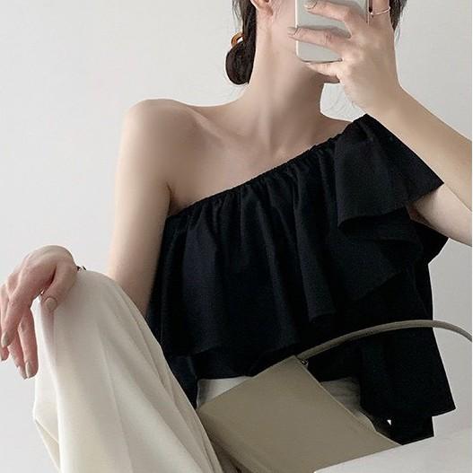 Áo Lệch Vai Tiểu Thư,Áo Lệch Vai Đi Biển, Áo Lệch Vai Sang Chảnh, Áo Lệch Vai Bèo_A8