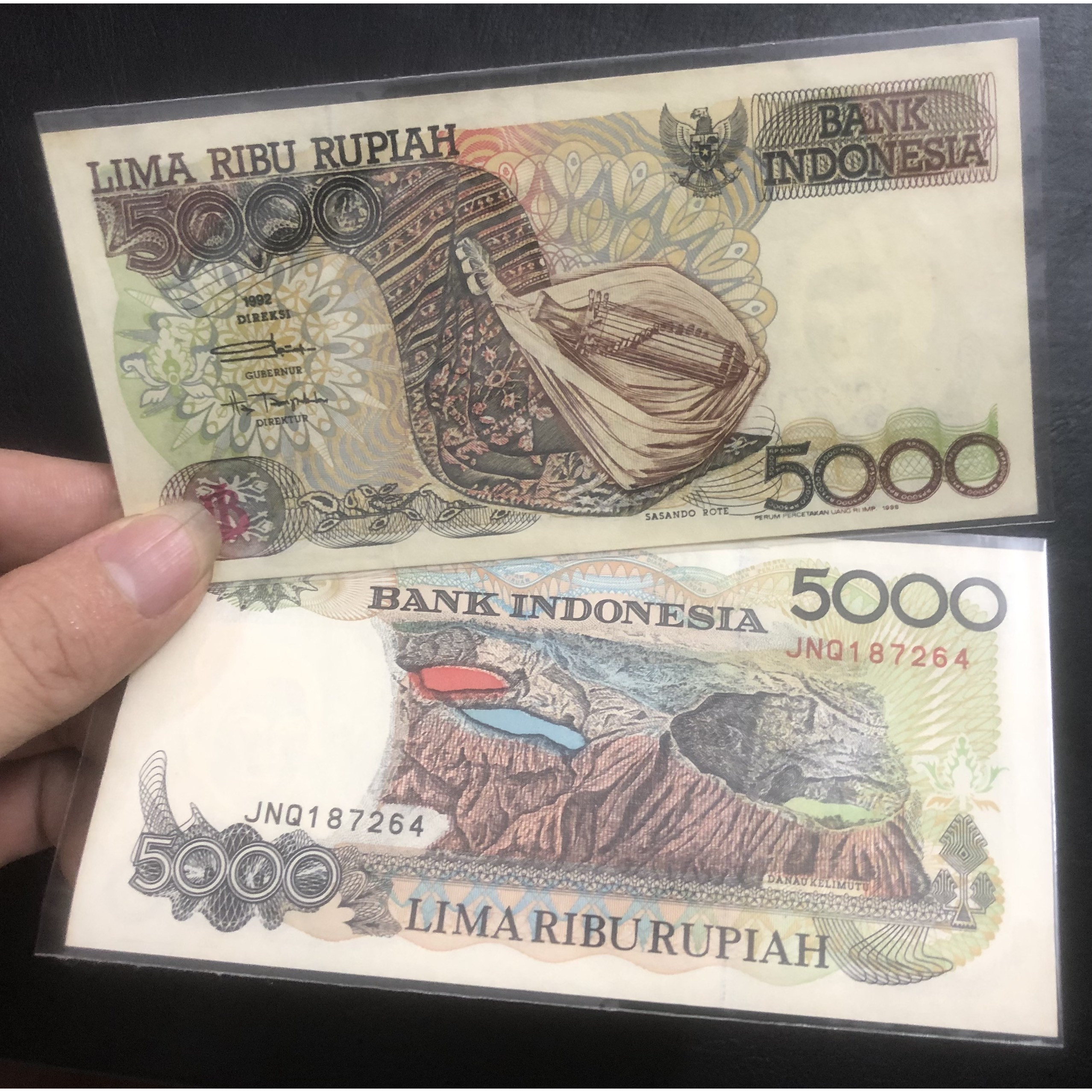 Tiền Indonesia 5000 Rupiah 1992 sưu tầm