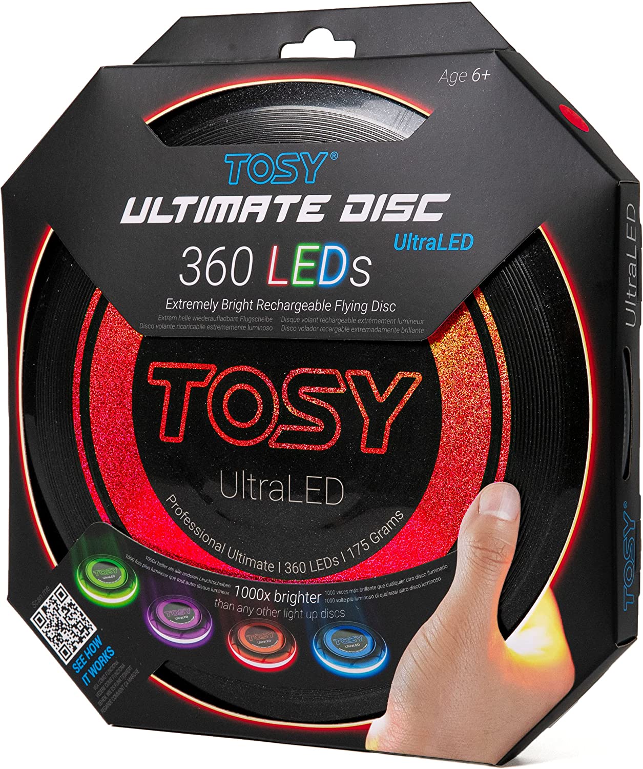 Đĩa ném TOSY Ultimate Disc - 360 LEDs Đỏ