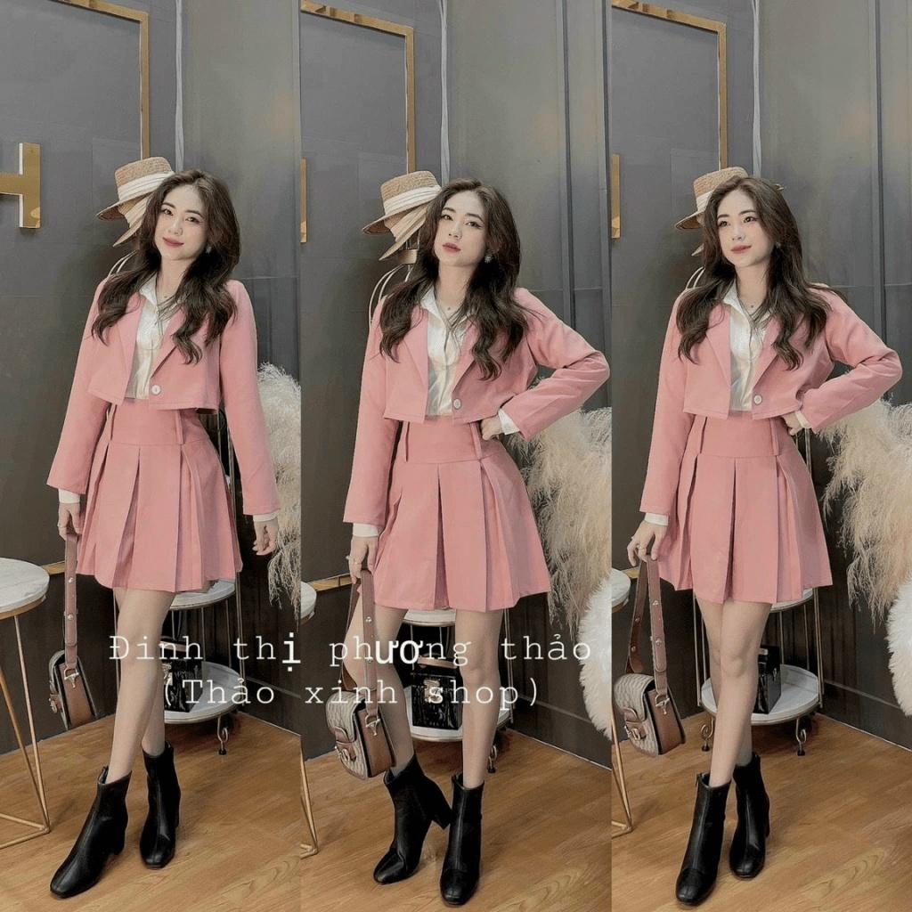 SÉT VEST 2 MÓN CHÂN VÁY XẾP LY DÁNG LỬNG TRẺ TRUNG NĂNG ĐỘNG TT (KHÔNG KÈM ÁO SƠ MI)