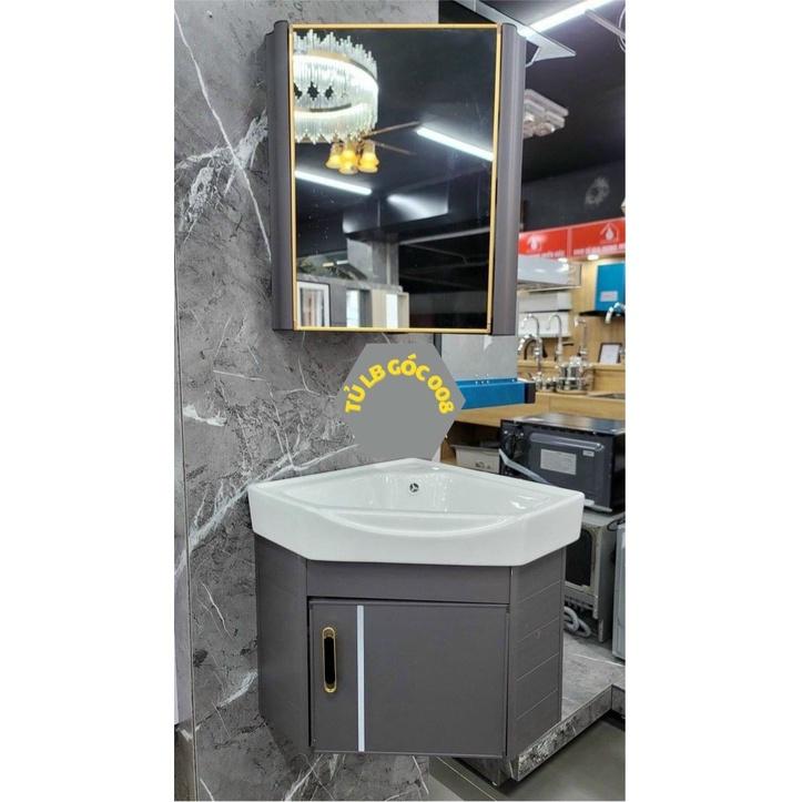 TỦ LAVABO GÓC + KỆ GƯƠNG