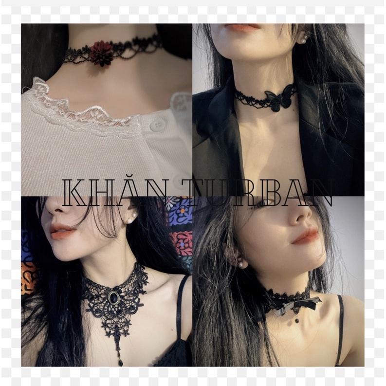 Choker ren cổ điển - Vòng cổ ren cổ điển - Khăn turban