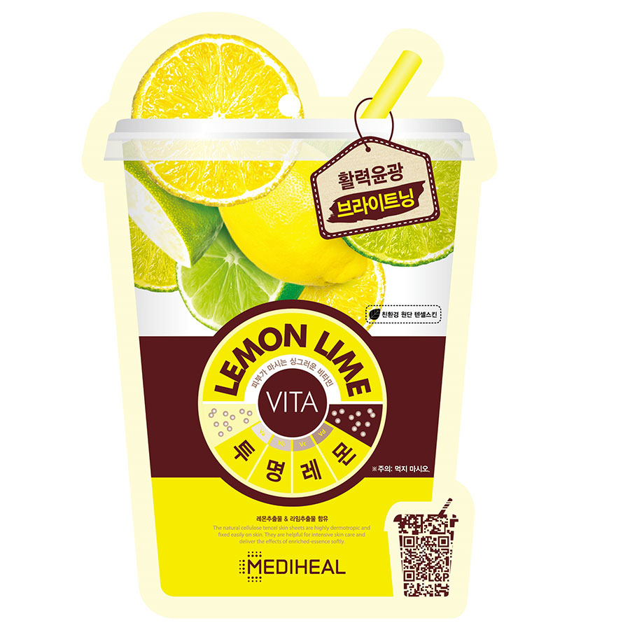 Mặt nạ tinh chất chanh tươi giúp trắng sáng da Mediheal Lemonlime Vita Mask