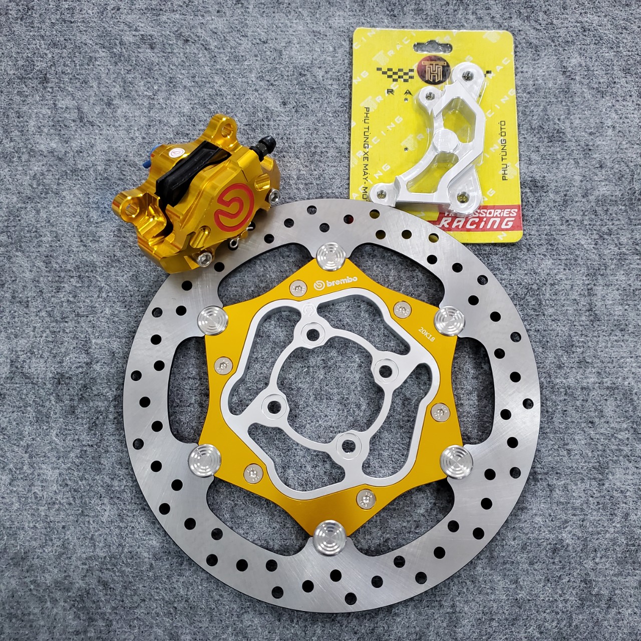 Combo Heo Vàng May mắn kèm dĩa 2 tấc 6 và pass nhôm CNC dành cho dòng Sirius xăng cơ