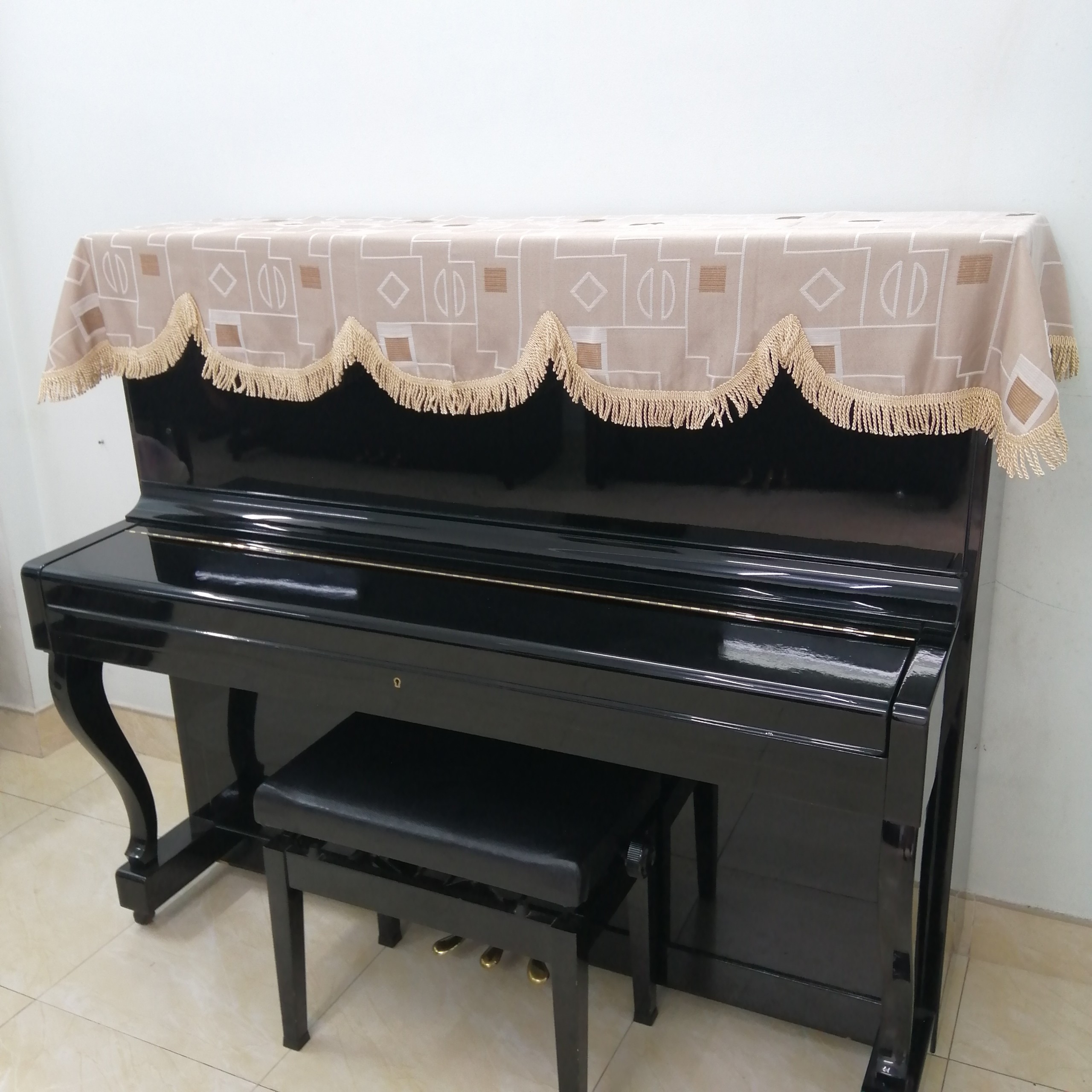 KHĂN PHỦ ĐÀN PIANO HOẠ TIẾT Ô VUÔNG