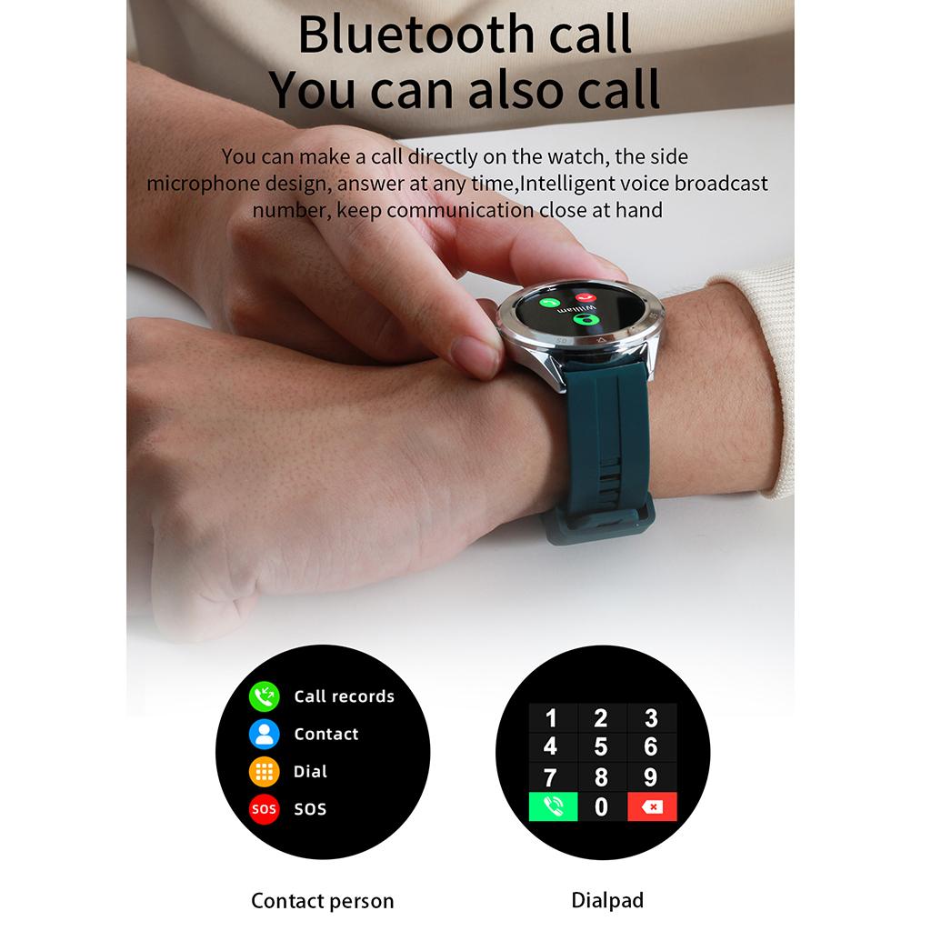 2xWomen Men Bluetooth Smart Watch Wrist Band Sedentary Reminder Black