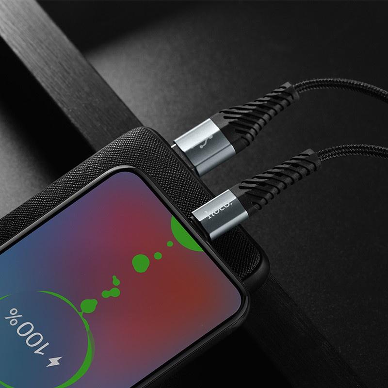 Cáp Sạc Micro-USB Hoco X38 Cho Android, Samsung, Xiaomi, Oppo,... 1 Mét, Dây Dù Siêu Bền - Hàng Chính Hãng