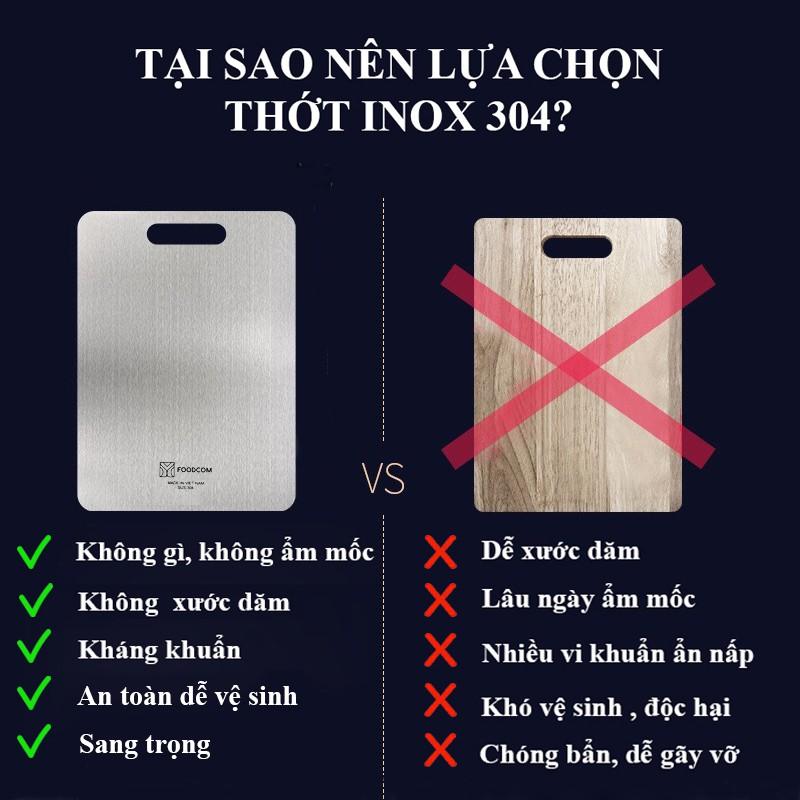 Thớt inox 304 KHÁNG CHỐNG KHUẨN KHÔNG MÙI, Thớt inox KHÁNG KHUẨN SIZE TO 34CM  dày 2 ly - HÀNG CHẤT LƯỢNG CAO