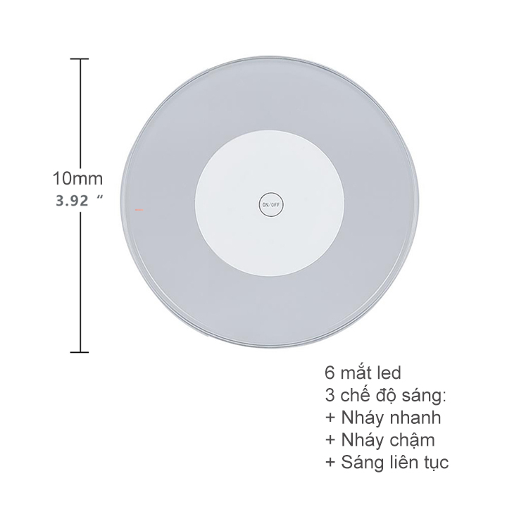 Đế lót cốc ly có đèn led, nhiều chế độ sáng rất đẹp và độc đáo