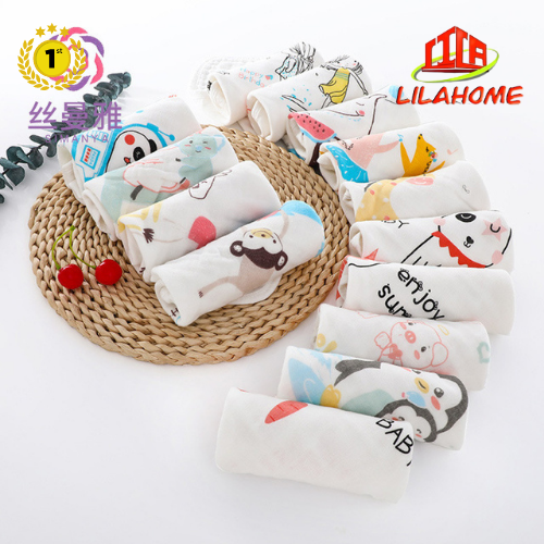 Combo 5 Khăn Sữa Sợi Bông Cotton Mềm Mại Cho Da Em Bé 30*30cm - Hàng Chính Hãng (Giao Mẫu Và Màu Ngẫu Nhiên)