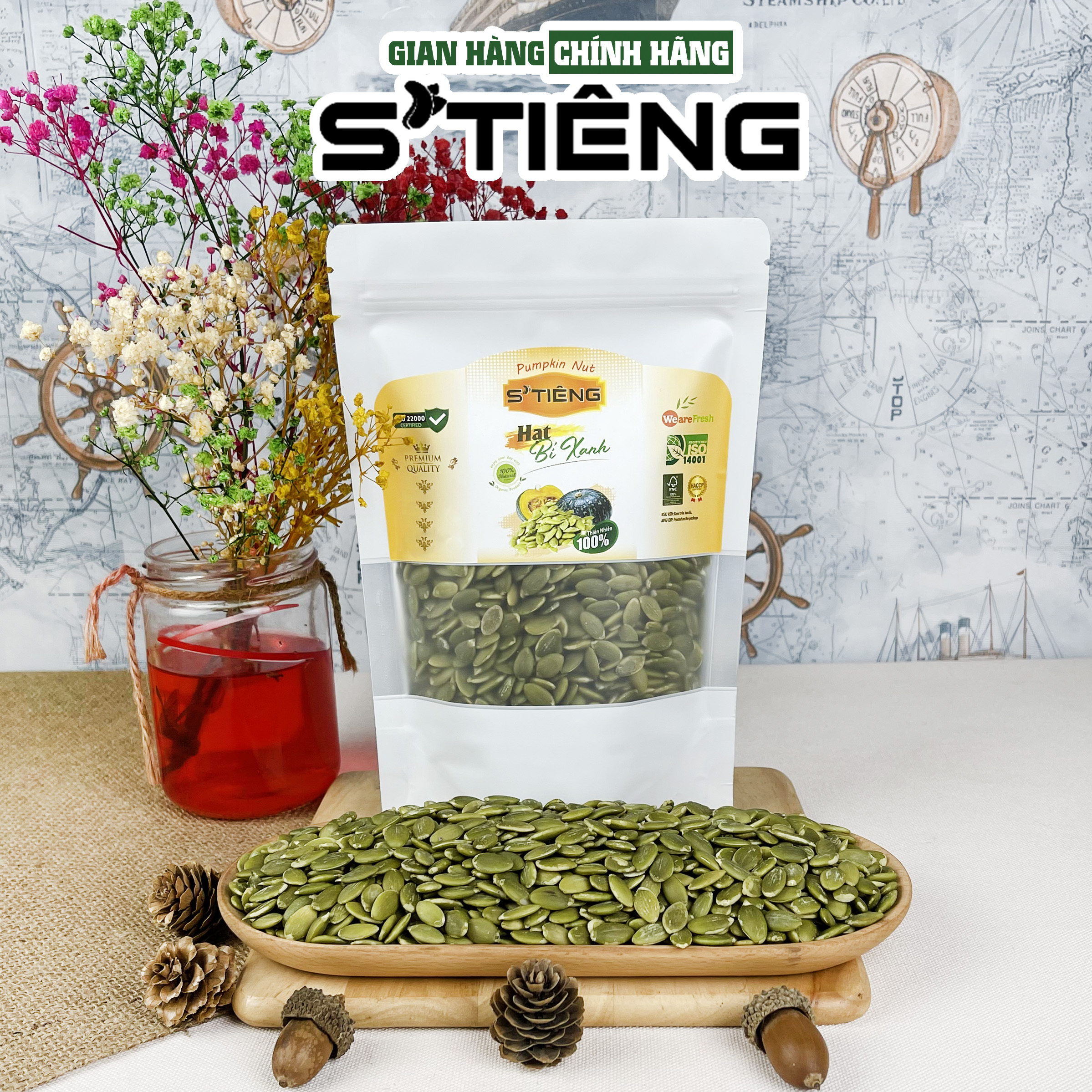 Nhân Hạt Bí Xanh Tươi Sống S'TIÊNG