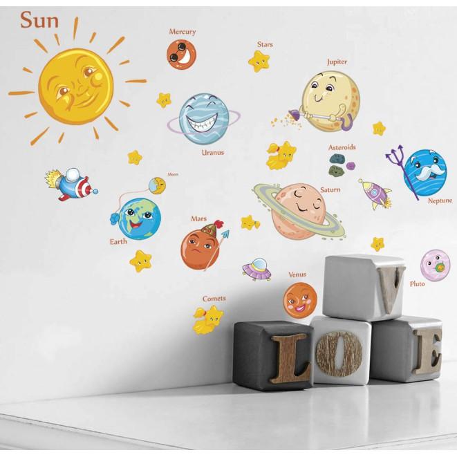 Decal dán tường hệ mặt trời 2 - ZY866