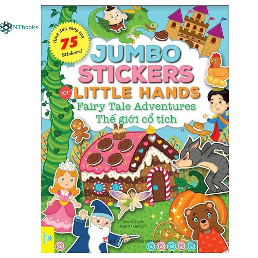 Combo 12 cuốn Jumbo Stickers for Little Hands (75 hình dán sáng tạo)