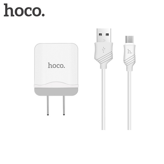 Bộ sạc điện thoại HoCo C22 dây MicroUSB (Trắng)