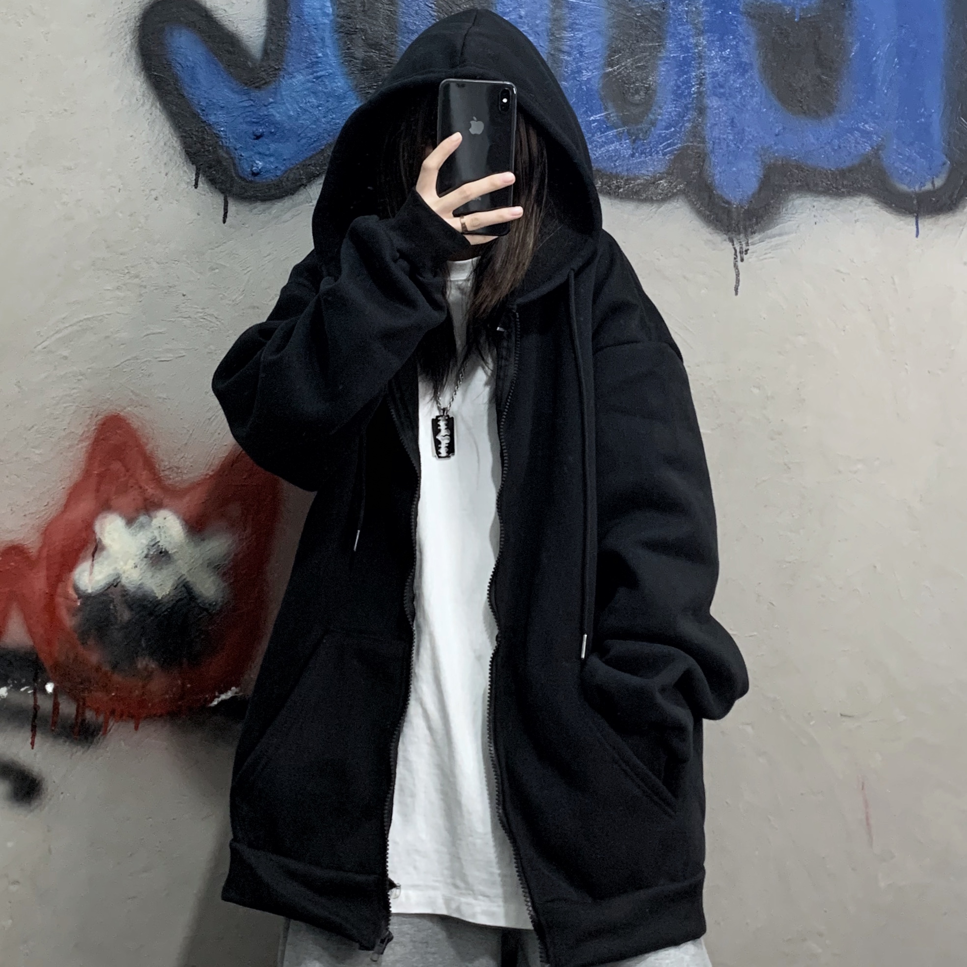 Áo khoác hoodie trơn nam nữ form rộng Yinxx, áo nỉ hoodie zip unisex HDZ800