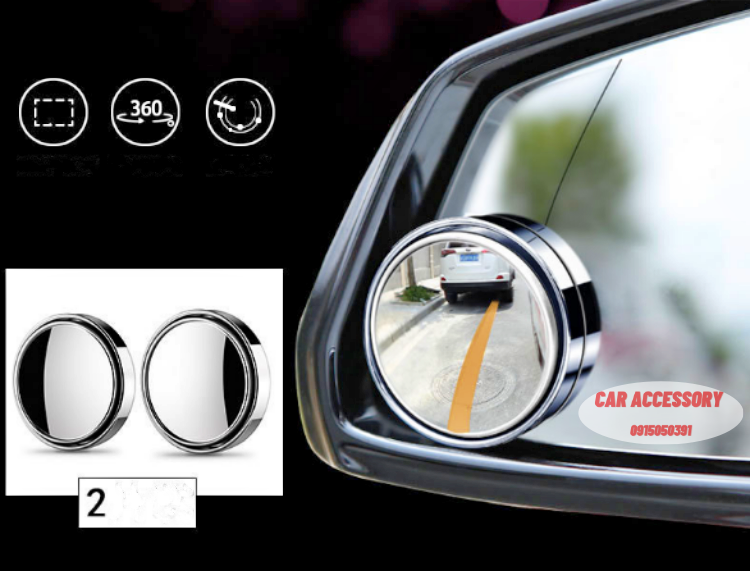 Gương tròn ô tô gương chiếu hậu điều chỉnh 360 độ gương chiếu hậu điểm mù cực rõ phụ trợ lùi góc rộng phản xạ điểm mù