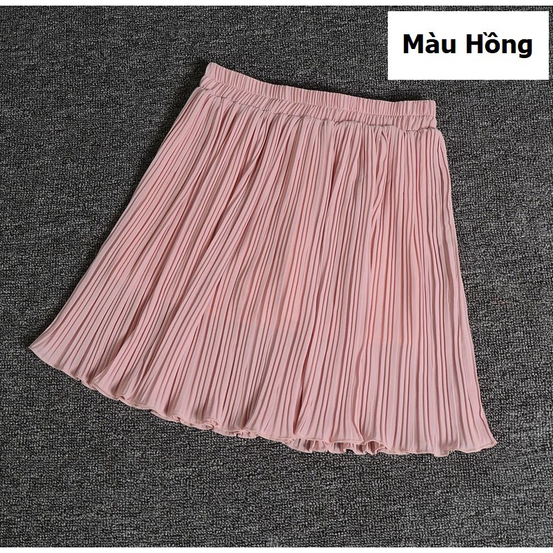 Chân váy dập ly ngắn dáng xòe Quảng Châu cho nữ CV042