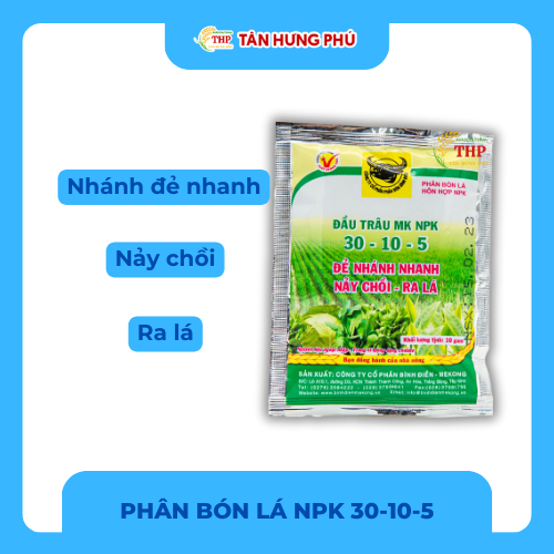 Phân Bón Lá Đầu Trâu MK 30-10-5 gói 10g