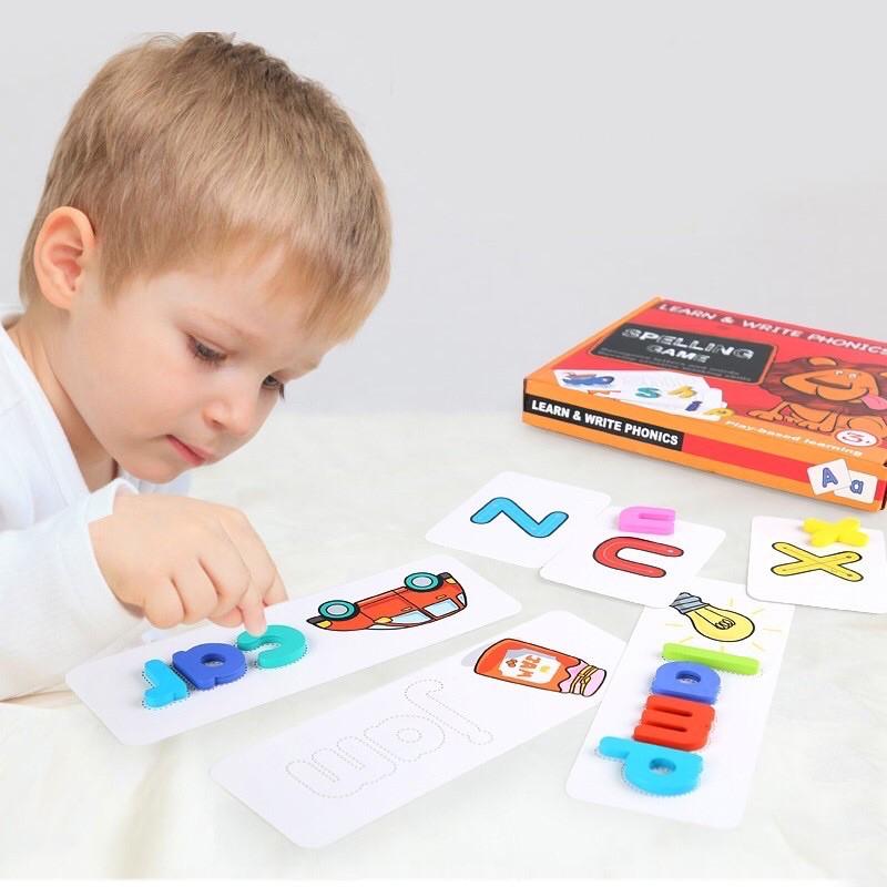 Spelling Game 2- Chữ Cái Tiếng Anh,52 bộ thẻ học ghép chữ