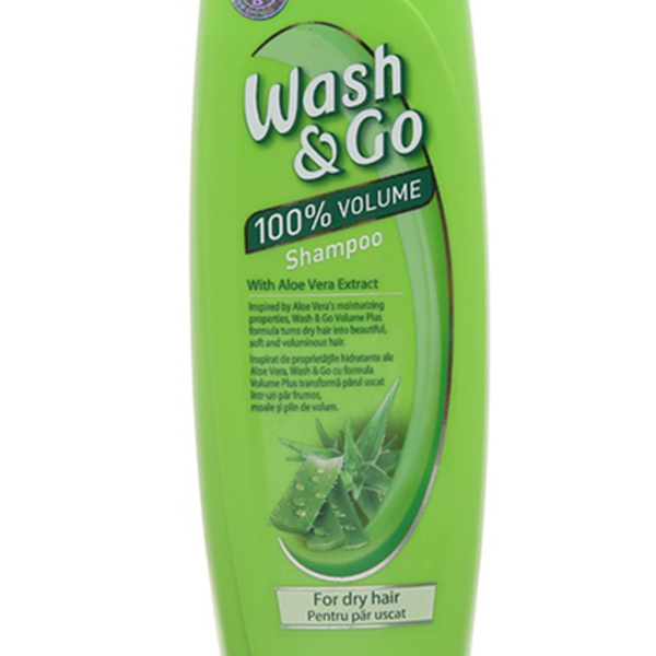 Dầu gội lô hội Wash&amp;Go Shampoo Aloe Vera Extract 200ml + Móc khóa