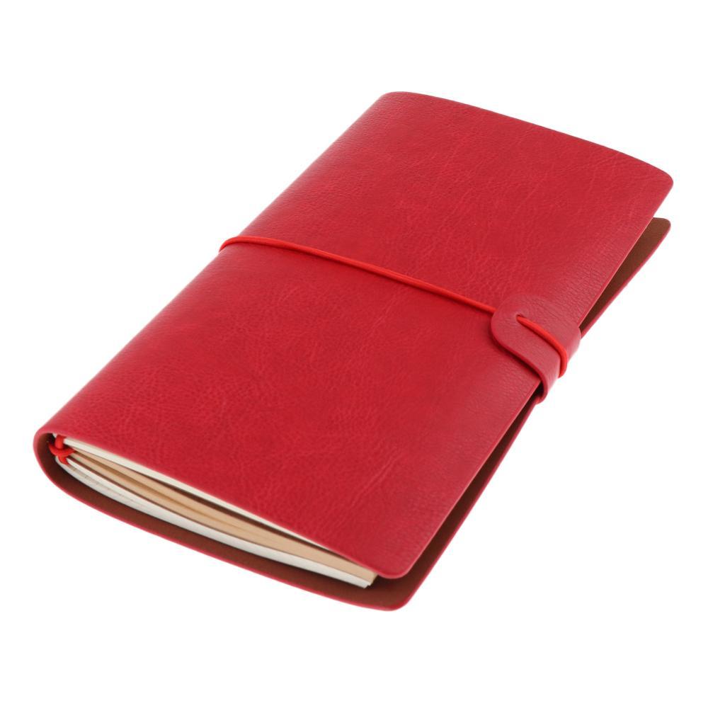 A6 Portable Travel Diary Notebook Journal Leather Handbook