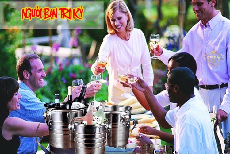 XÔ INOX 304 ĐỰNG ĐÁ - ƯỚP LẠNH LÀM MÁT RƯỢU BIA