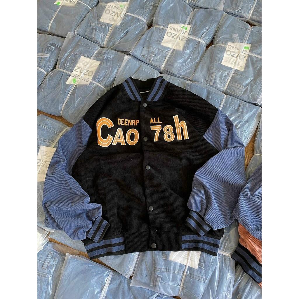 Áo Khoác Bomber Nam Nữ - Áo Khoác Kaki Unisex DEENRP Thêu Vải Nhung 3 Màu Siêu Hot - LP.STORE