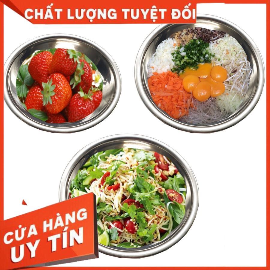 Thau, chậu sâu lòng inox siêu dày nhiều size 18,20,22,24,26,28,30,32,34,36,38,40cm