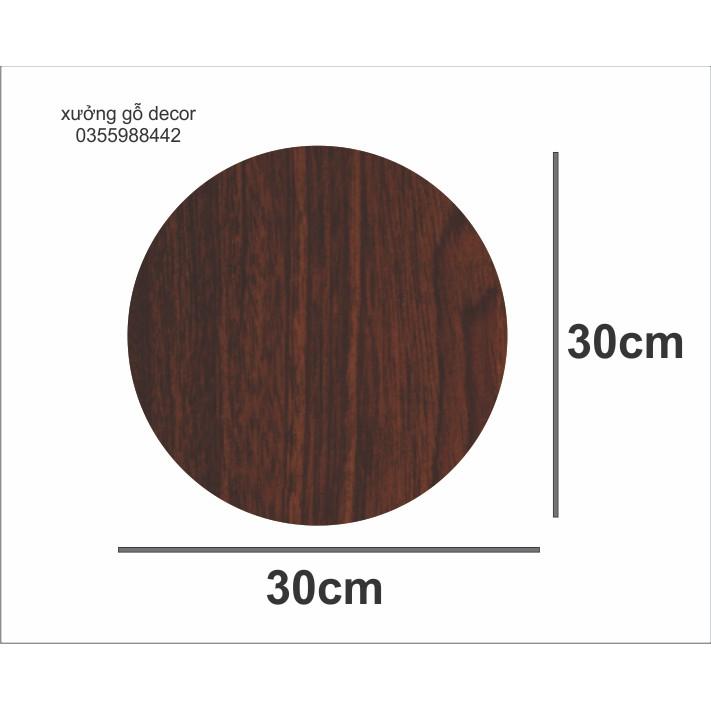 Combo 5 Miếng Gỗ Tròn Mầu Nâu MDF Làm Đồng Hồ, Mô Hình Decor.