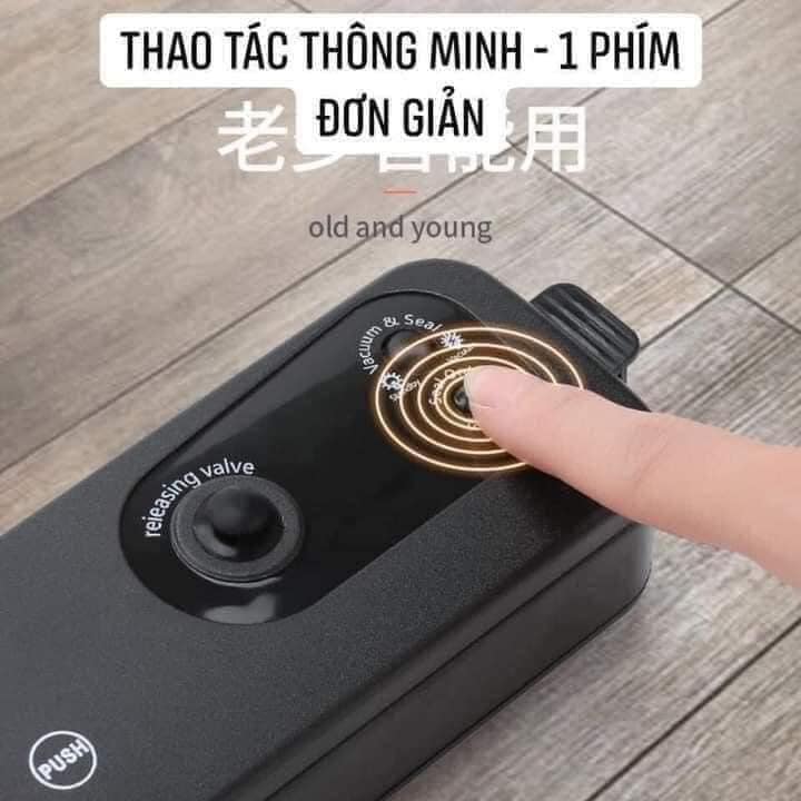 MÁY HÚT CHÂN KHÔNG BẢO QUẢN THỰC PHẨM VACUUM SEALER MINI CAO CẤP TƯ HÀN MIỆNG TIỆN DỤNG TẶNG KÈM TÚI HÚT