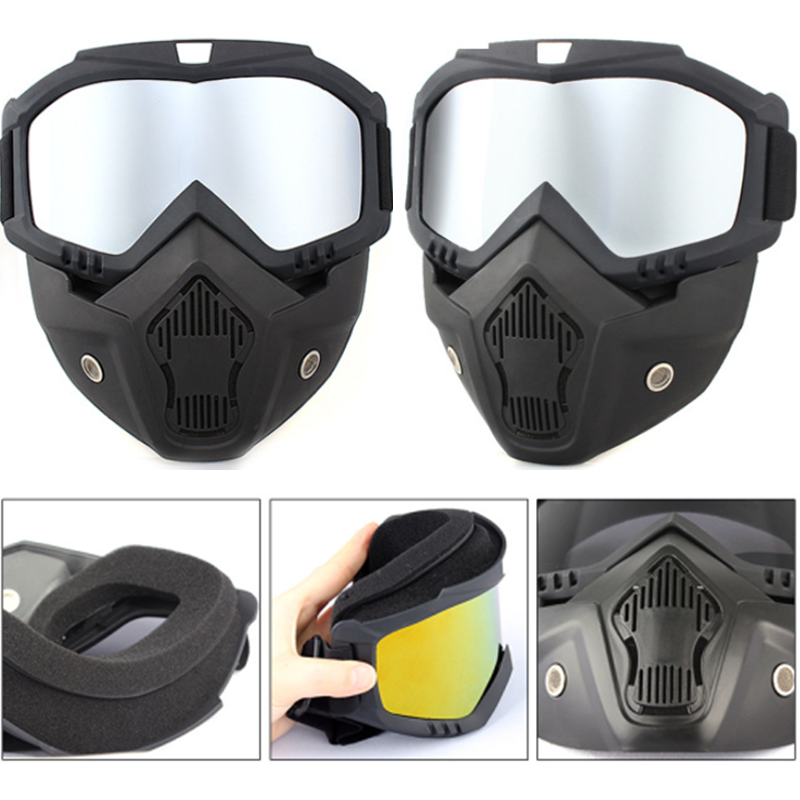 Mặt nạ gió xe máy ngoài trời Sports Sport Color: Silver