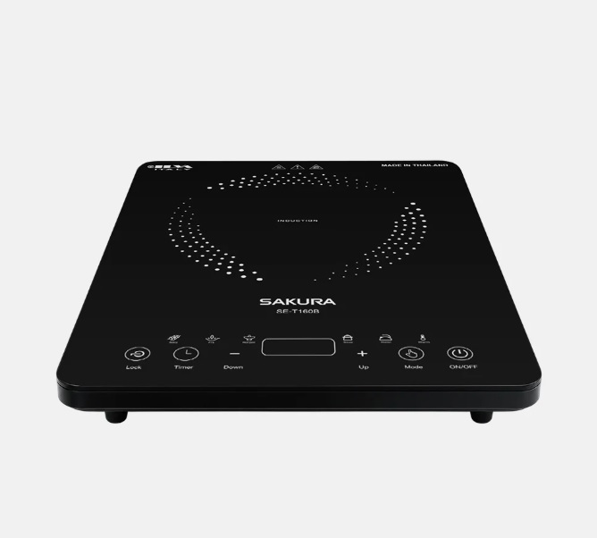 Bếp từ đơn SAKURA T160B - Hàng chính hãng - Xuất xứ Thái Lan - Khoá an toàn - Mặt kính đen Italy ILVA sang trọng