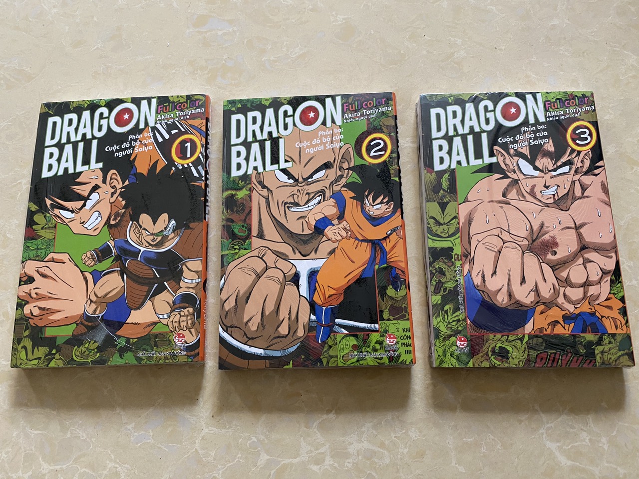 Trọn bộ Dragon Ball Full Color - Phần ba cuộc đổ bộ của người Saiya Tập 1 đến Tập 3