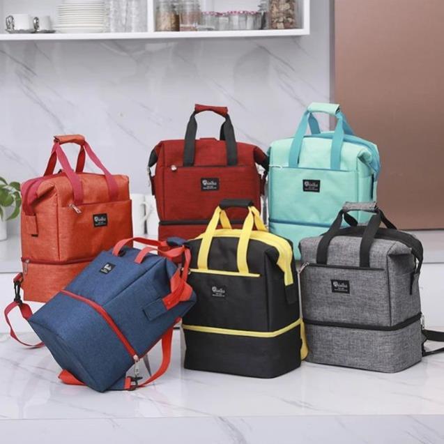 Túi giữ nhiệt 2 ngăn chống thấm giữ đồ ăn