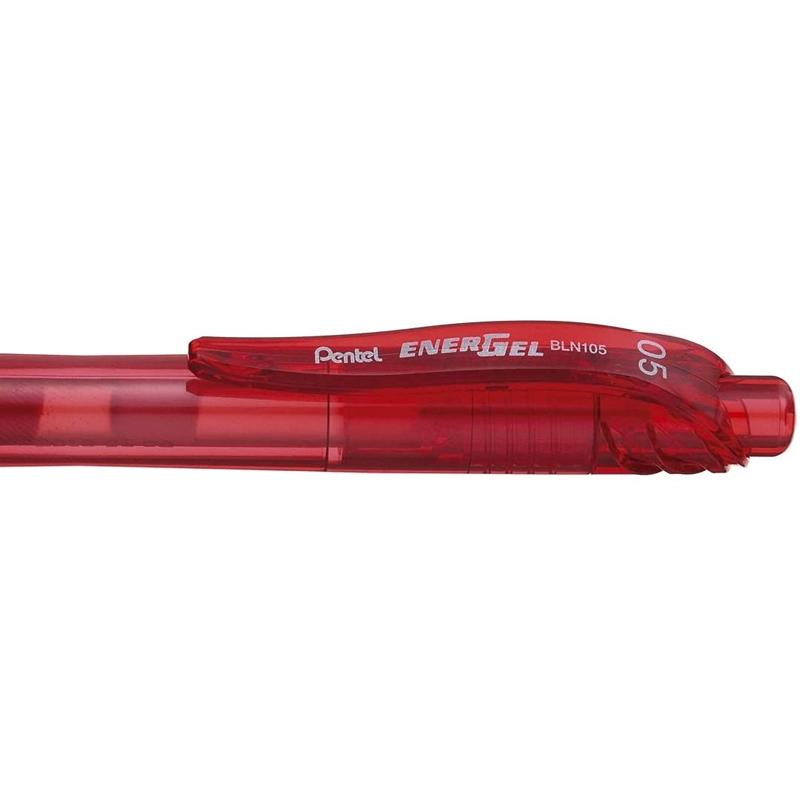 Bút Bi Gel EnerGel 0.5 mm - Pentel BLN105-B - Mực Đỏ