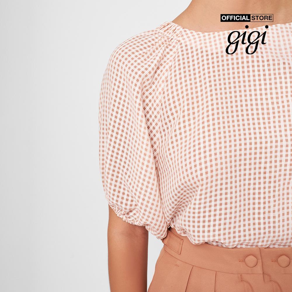 GIGI - Áo kiểu nữ cổ tròn tay phồng nữ tính G1108S211234
