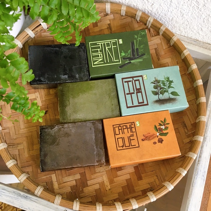 SINH DƯỢC SET 10 xà bông thiên nhiên đủ 10 vị, xà phòng handmade Soap 100gr Organic hữu cơ thảo mộc tự nhiên sạch khuẩn ngăn ngừa mụn lưng, mặt, hôi nách viêm nang lông