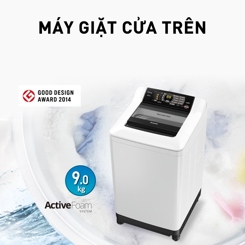 [Lắp đặt trong vòng 24h] Máy Giặt Cửa Trên Panasonic 9 Kg NA-F90A4GRV - Hàng chính hãng