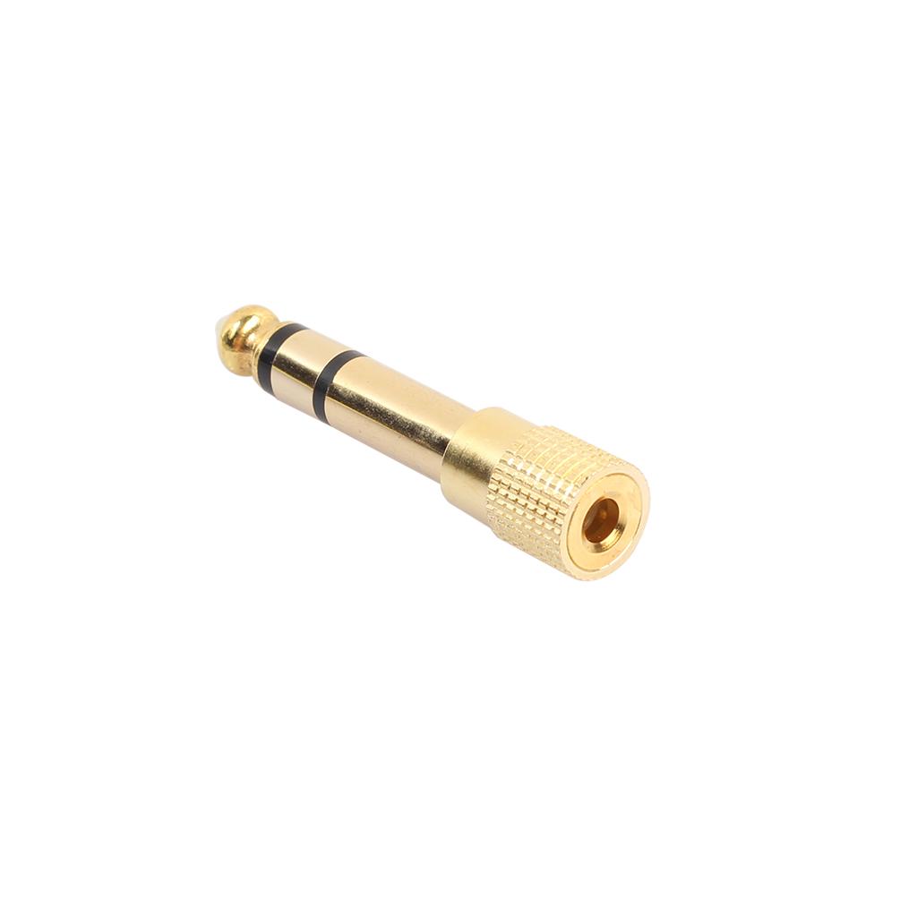6.35mm Male To 3.5mm Female Headphone Stereo 1/4" Audio Jack Adapter Plug