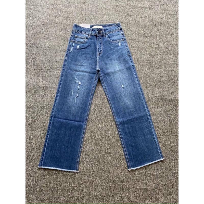 QUẦN ỐNG SUÔNG RÁCH NHẸ LAI TUA 1-9