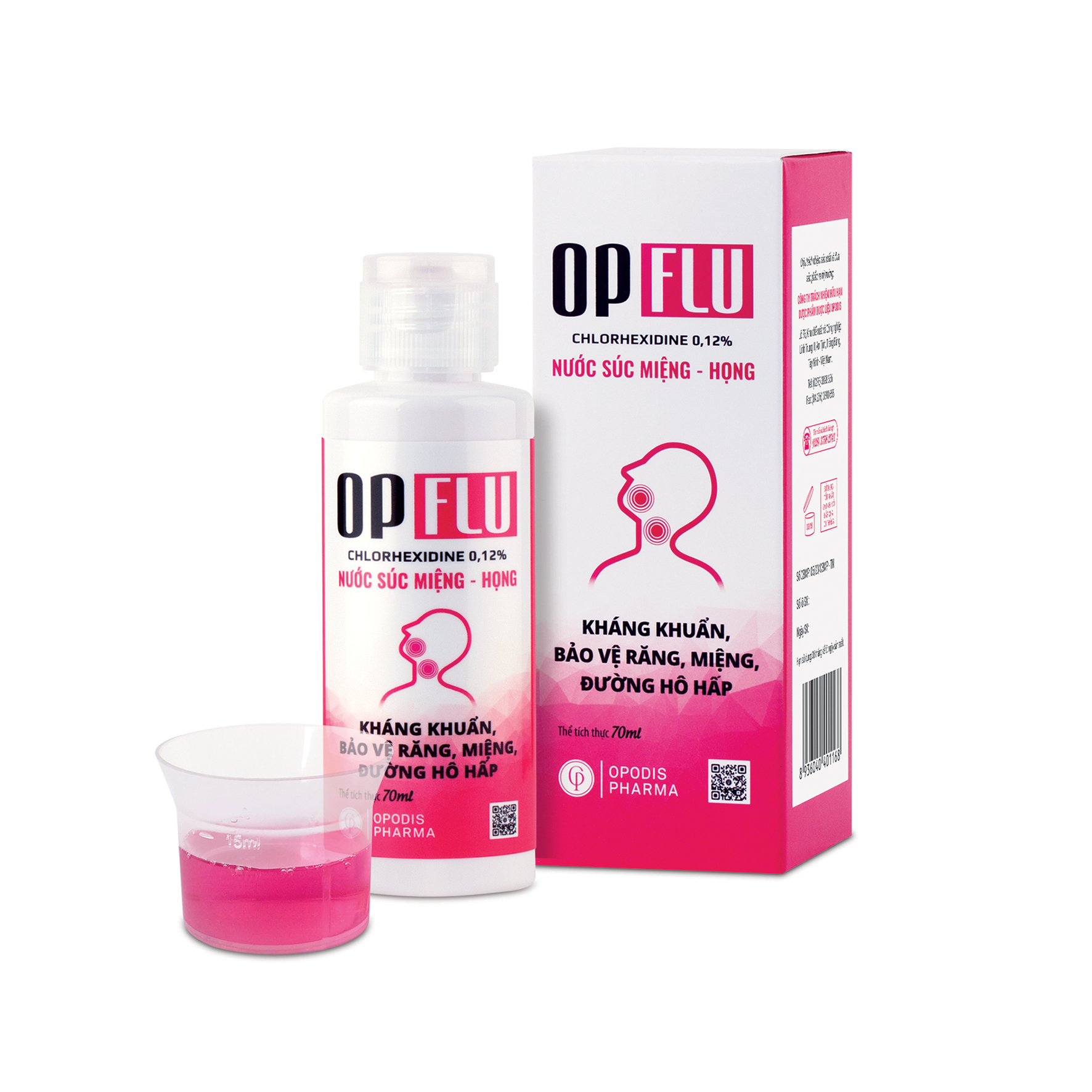 Nước súc miệng diệt khuẩn răng miệng Opflu 70ml