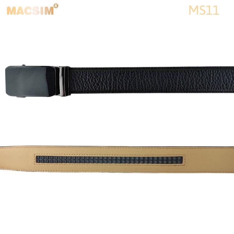 Thắt lưng nam -Dây nịt nam da thật cao cấp nhãn hiệu Macsim MS11