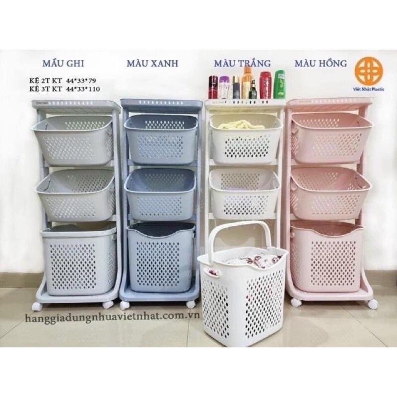 Kệ đựng đồ đa năng, 2 tầng, 3 tầng có bánh xe