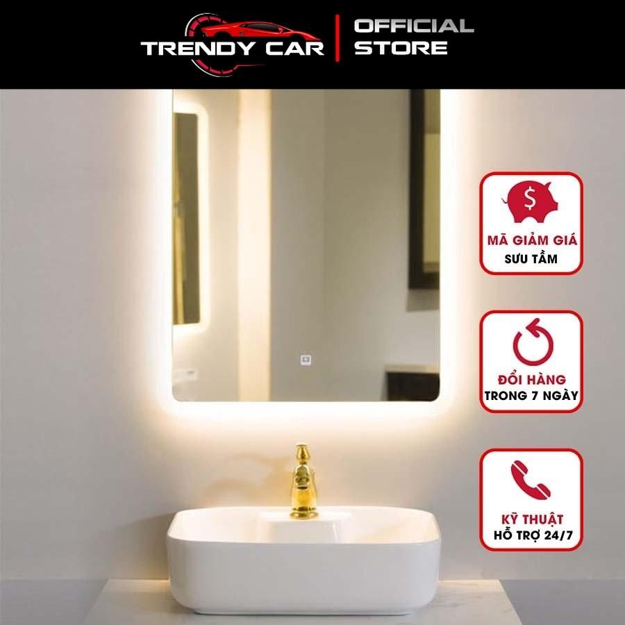Gương Led cảm ứng Gương nhà tắm thông minh Gương bluetooth 70 x 50 Trendy Car &amp; Home